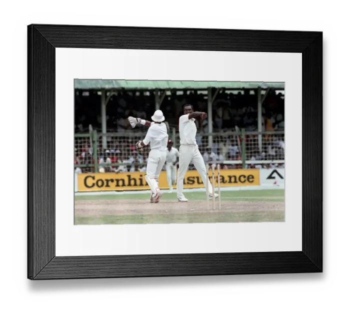 Framed Print : Cricket 5th Test. West Indies v. England. April 1990 90-2286-100 Antigua Recreation
