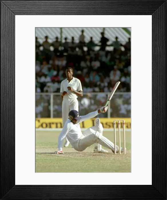 Framed Print : Cricket. West Indies v. England. May 1990 90-2761-019 West Indies fast bowler Framed Print : Cricket. West Indies v. England. May 1990 90-2761-019 West Indies fast bowler