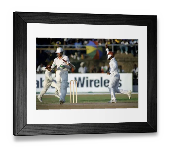 Framed Print : Cricket 1st Test. West Indies v. England. February 1990 90-1173A-089 Framed Print : Cricket 1st Test. West Indies v. England. February 1990 90-1173A-089
