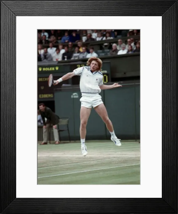 Framed Print : Wimbledon Final. Boris Becker v. Stefan Edberg. July 1988 88-3581 Framed Print : Wimbledon Final. Boris Becker v. Stefan Edberg. July 1988 88-3581