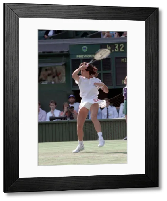 Framed Print : Wimbledon. Gabriella Sabitini v. Radka Zrubakova. June 1988 88-3372-088 Framed Print : Wimbledon. Gabriella Sabitini v. Radka Zrubakova. June 1988 88-3372-088
