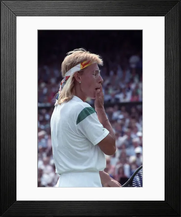 Framed Print : Wimbledon. Semi Final Navratilova v. Evert. June 1988 88-3518-085 Framed Print : Wimbledon. Semi Final Navratilova v. Evert. June 1988 88-3518-085