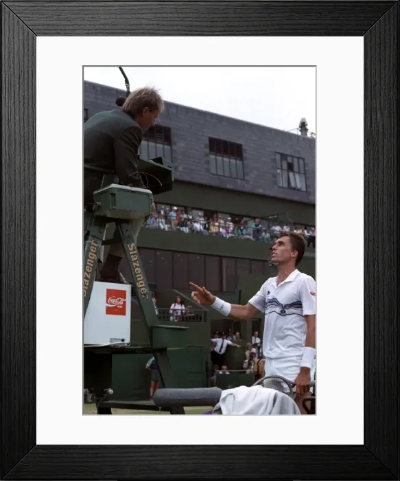Framed Print : Wimbledon Tennis. Ivan Lendl v. Michiel Schapers. June 1988 88-3397-130 Framed Print : Wimbledon Tennis. Ivan Lendl v. Michiel Schapers. June 1988 88-3397-130