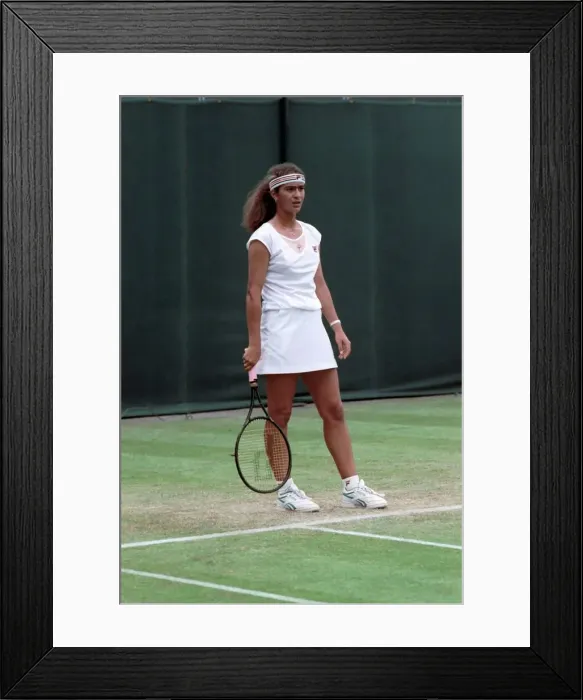 Framed Print : Wimbledon Tennis. Mary Jo Fernandez. June 1988 88-3422-008