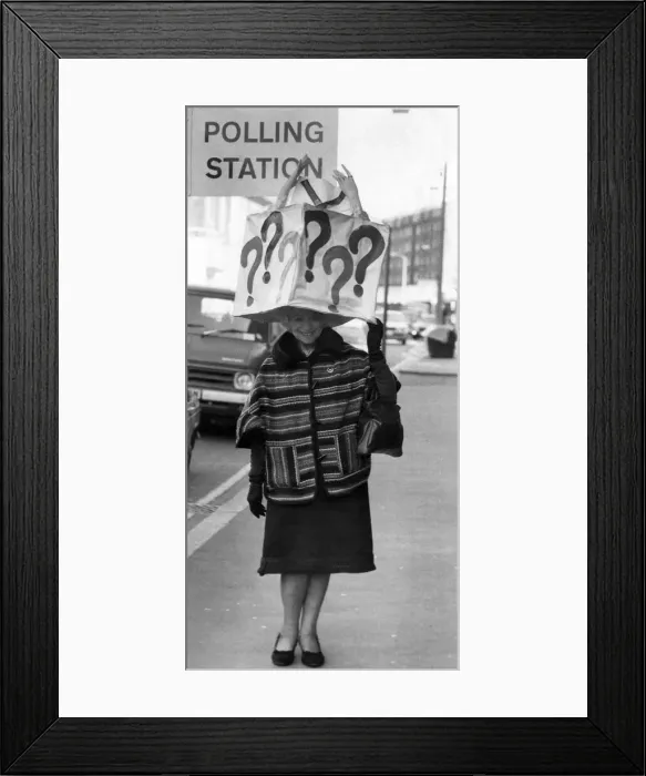 Framed Print : General Election 1979: This was how Mrs. Gertrude Shilling
