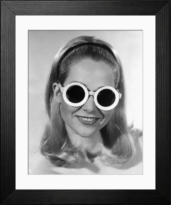 Framed Print : Glasses : Spectacles : Sun Glasses fashion. April 1968 P018630