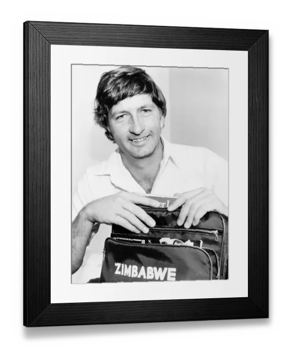 Framed Print : Duncan Fletcher captain of the Zimbabwe Cricket team