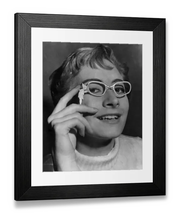 Framed Print : Glasses Spectacles fashions 1952. July 1952 P018649