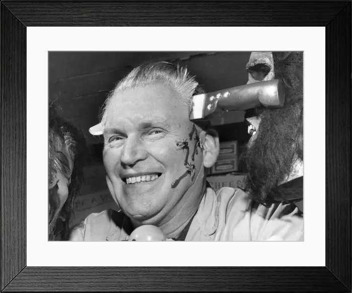 Framed Print : Alan Cunn At his potty premises called The Trick Shop in Doncaster