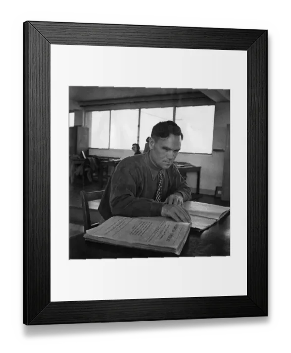 Framed Print : They see with their fingers. His fingers feeling the magic dots