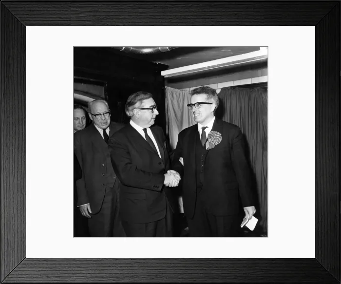 Framed Print : General Election 1966: George Brown and Hull-North candidate for Labour, Kevin McNamara Framed Print : General Election 1966: George Brown and Hull-North candidate for Labour, Kevin McNamara