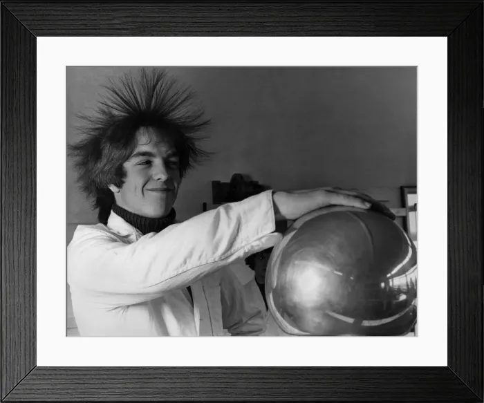Framed Print : That Hair-raising feeling. April 1970 P018768 Framed Print : That Hair-raising feeling. April 1970 P018768