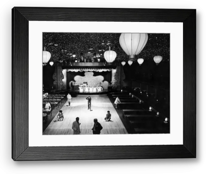 Framed Print : The morning after as cleaners get to work on the dance floor at a London night club Framed Print : The morning after as cleaners get to work on the dance floor at a London night club