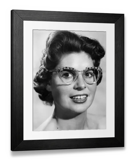 Framed Print : Glasses: Spectacles fashion 1955. October 1955 P018646