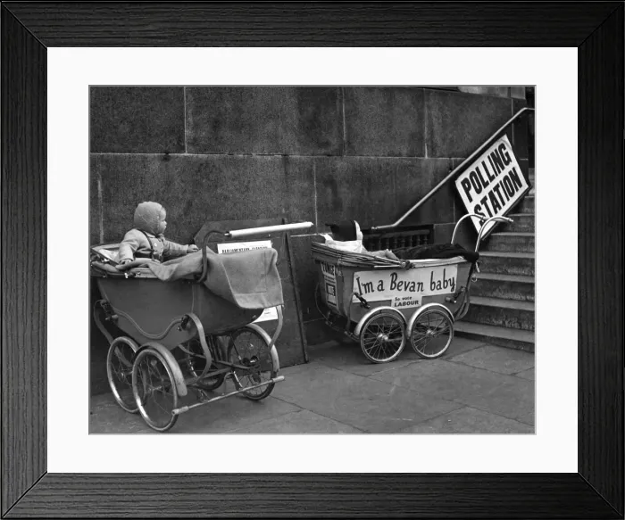 Framed Print : General Election 1950: Too young to vote and not old enough to care