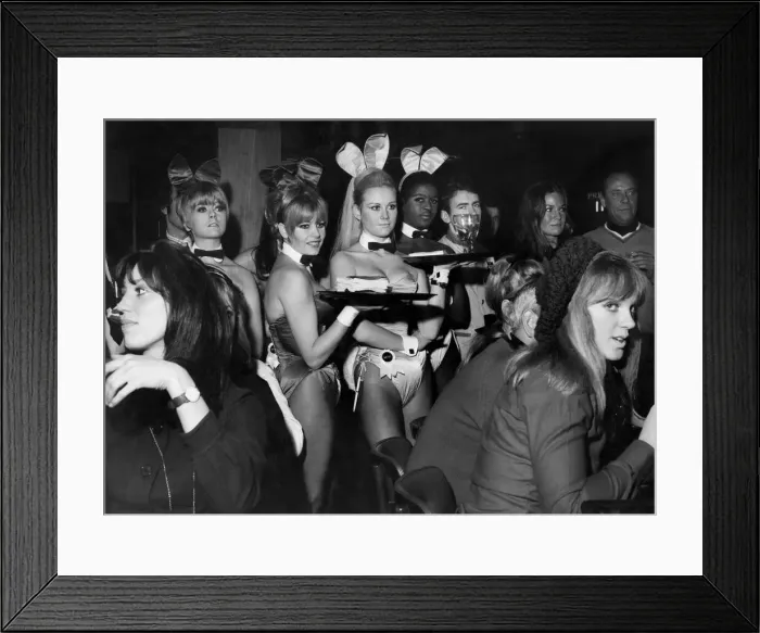 Framed Print : Night Bunny Girls. December 1967 P018506