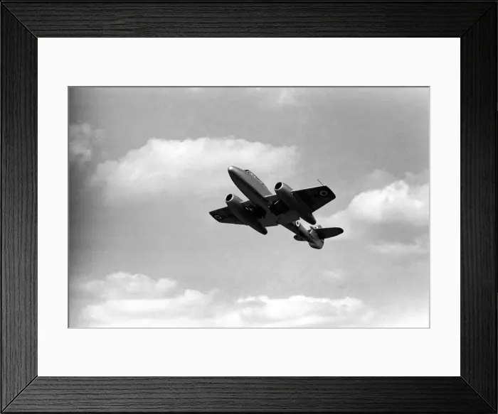 Framed Print : Farnborough Airshow. Gloster Meteor. September 1952 C4316a Framed Print : Farnborough Airshow. Gloster Meteor. September 1952 C4316a