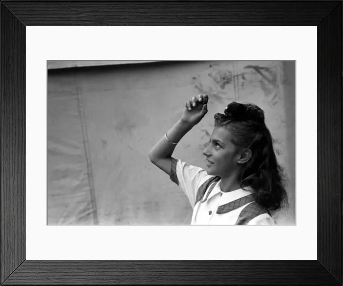 Framed Print : Pet Marmoset with Miss Anita September 1952 C4322