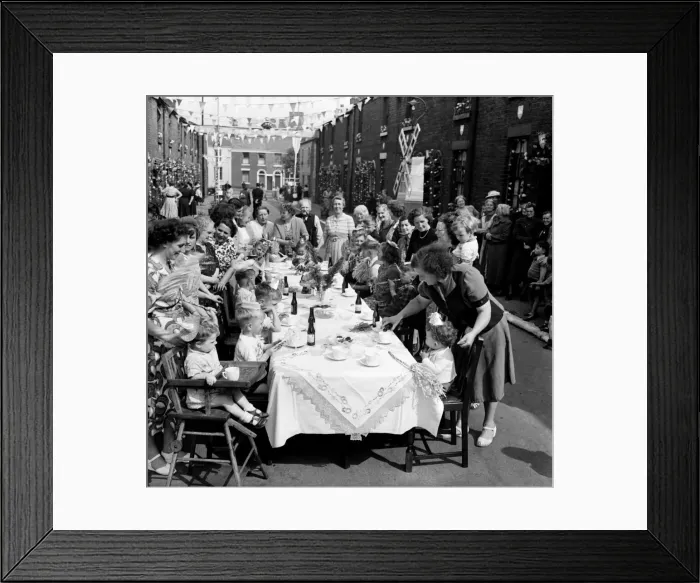 Framed Print : Street Party. Floyer St. Preston. September 1952 C4292 Framed Print : Street Party. Floyer St. Preston. September 1952 C4292