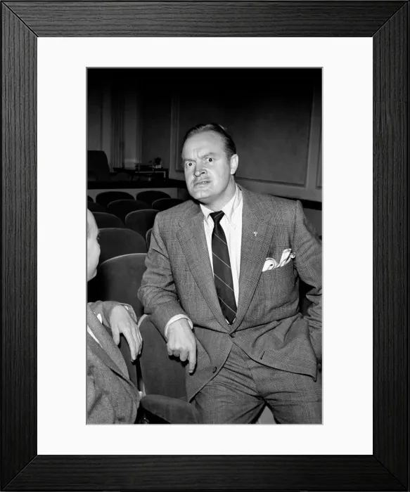 Framed Print : Comedian and Actor Bob Hope Seen have at Heathrow airport. August 1952 C4245-001 Framed Print : Comedian and Actor Bob Hope Seen have at Heathrow airport. August 1952 C4245-001