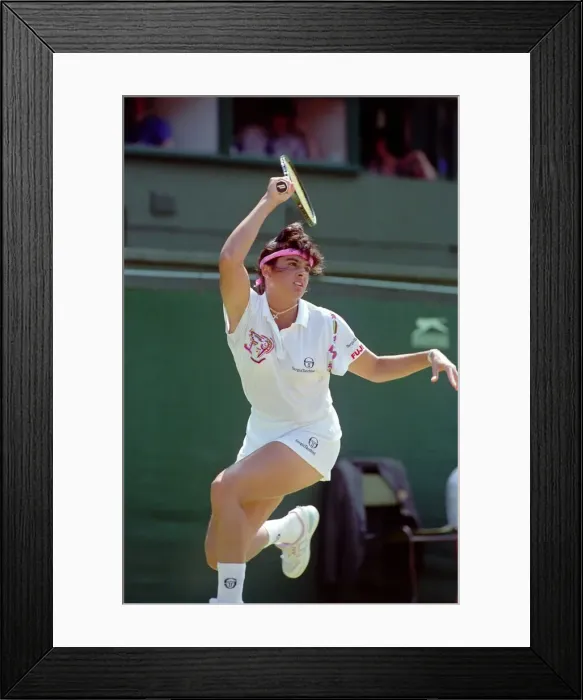 Framed Print : Wimbledon Ladies Tennis Final. Steffi Graf v. Gabriella Sabatini. July 1991 91-4293-129 Framed Print : Wimbledon Ladies Tennis Final. Steffi Graf v. Gabriella Sabatini. July 1991 91-4293-129