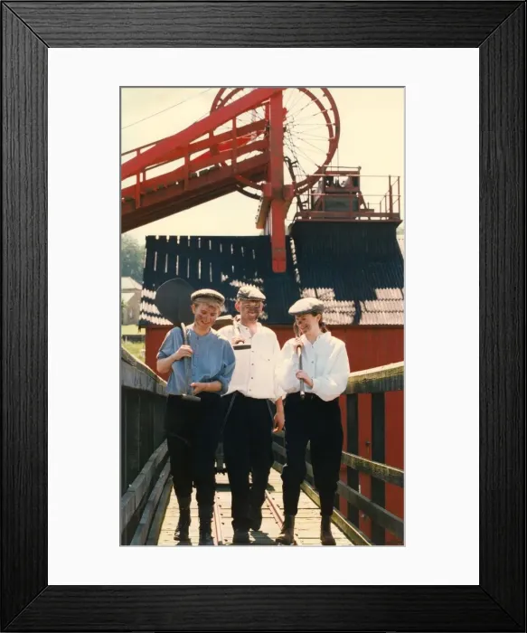 Framed Print : Some young people dressed as miners at Beamish Museum