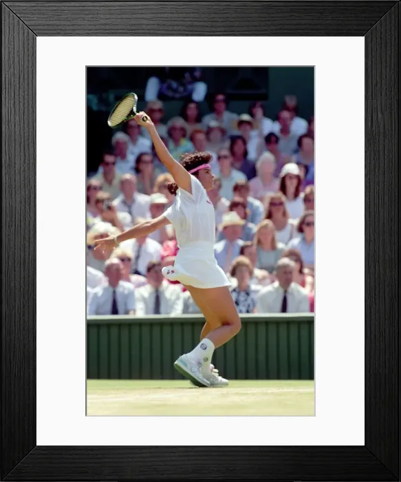 Framed Print : Wimbledon Ladies Tennis Final. Steffi Graf v. Gabriella Sabatini. July 1991 91-4293-130 Framed Print : Wimbledon Ladies Tennis Final. Steffi Graf v. Gabriella Sabatini. July 1991 91-4293-130