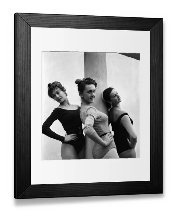 Framed Print : Ballet Dancer - left to right Belinda Wright, Noel Rosanna, Anita Landa. July 1952 C3809