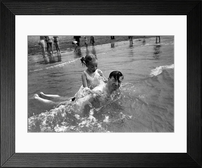 Framed Print : In surf at Brighton - Gladys Tester. August 1952 C3867 Framed Print : In surf at Brighton - Gladys Tester. August 1952 C3867