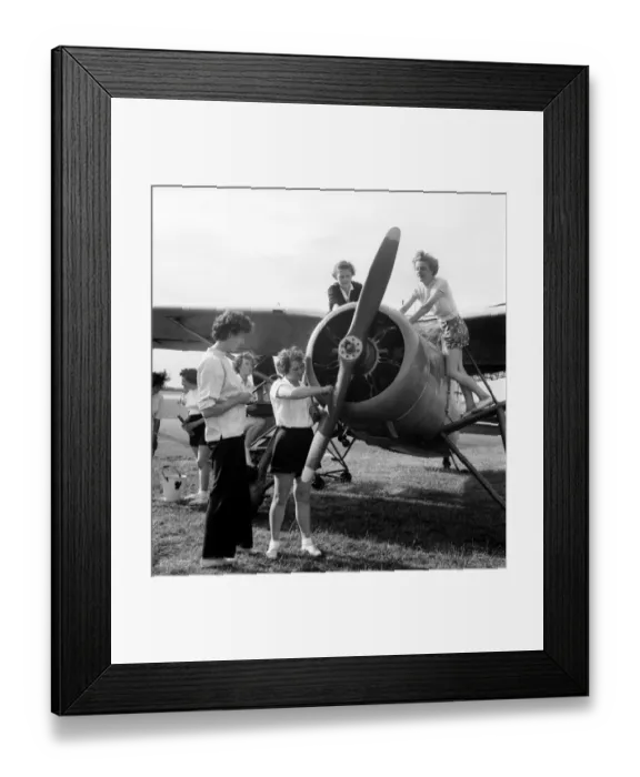 Framed Print : W. J. A. C. girls seen here servicing plane. August 1952 C4029 Framed Print : W. J. A. C. girls seen here servicing plane. August 1952 C4029
