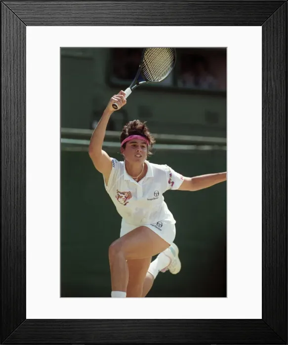 Framed Print : Wimbledon Ladies Tennis Final. Steffi Graf v. Gabriella Sabatini. July 1991 91-4293-155 Framed Print : Wimbledon Ladies Tennis Final. Steffi Graf v. Gabriella Sabatini. July 1991 91-4293-155