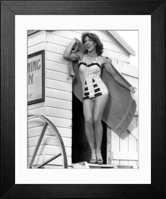 Framed Print : The 1950s seaside treats were girls with frills, and tucks and pleats Framed Print : The 1950s seaside treats were girls with frills, and tucks and pleats