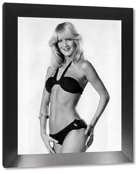 Model wearing a bikini November 1974 P018053