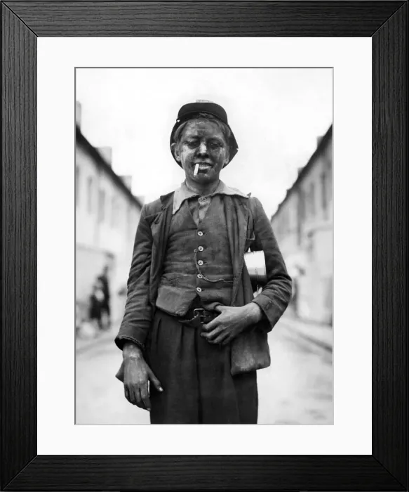 Framed Print : Glyn Hamblyn of Dinas, Rhondda - 14 year old Pit worker. June 1943 P018196 Framed Print : Glyn Hamblyn of Dinas, Rhondda - 14 year old Pit worker. June 1943 P018196