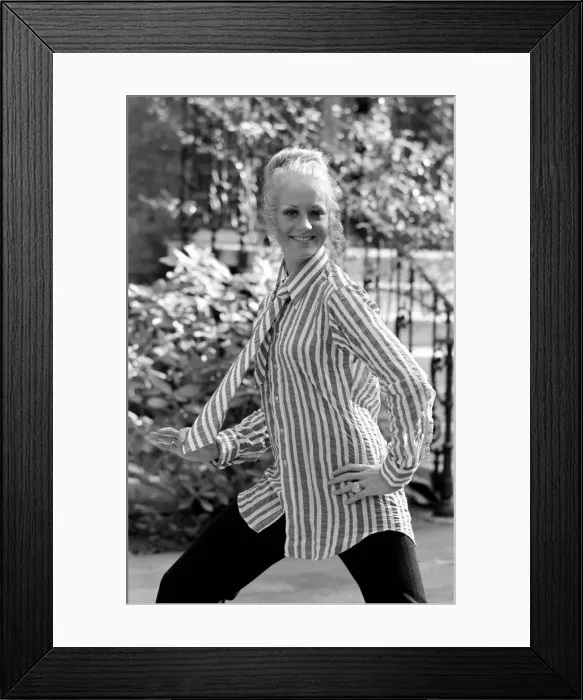 Framed Print : Today at Park House, Rutland Gate, London, Felicity Carston showed a collection of man