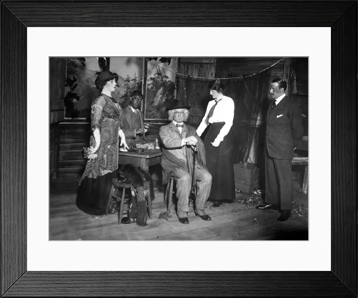 Framed Print : Theatre Stage Pixs - The Chalk Line Vaudeville