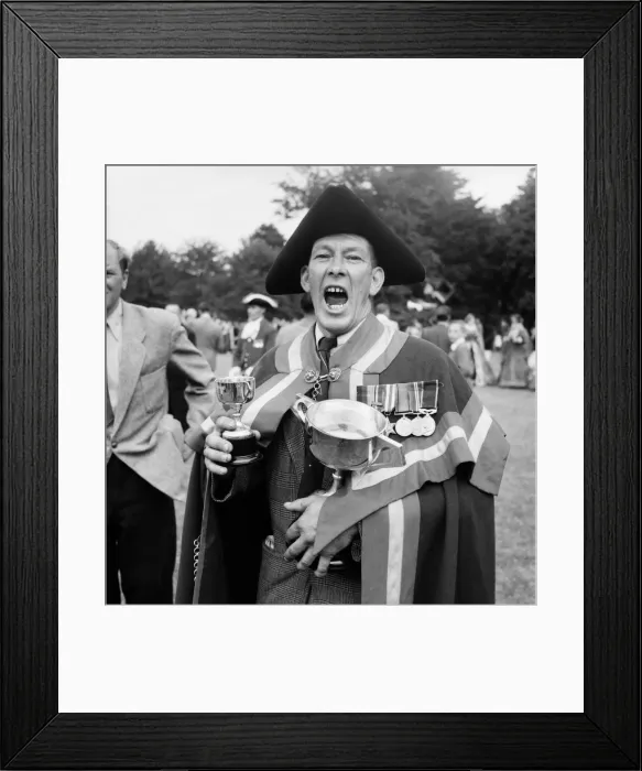 Framed Print : National Town Criers Championship, Hastings. Ben Johnson. July 1952 C3582 Framed Print : National Town Criers Championship, Hastings. Ben Johnson. July 1952 C3582