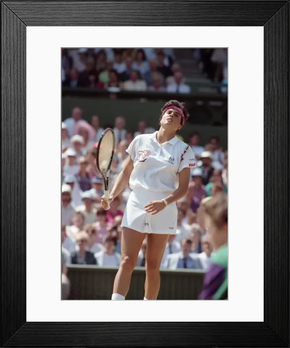 Framed Print : Wimbledon Ladies Tennis Final. Steffi Graf v. Gabriella Sabatini. July 1991 91-4293-173 Framed Print : Wimbledon Ladies Tennis Final. Steffi Graf v. Gabriella Sabatini. July 1991 91-4293-173