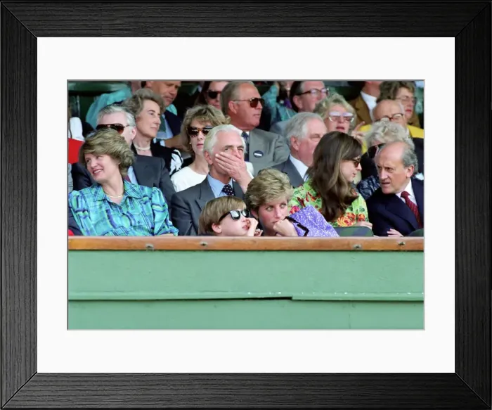 Framed Print : Princess Diana and her son Prince William pictured at the Wimbledon Ladies Singles Final