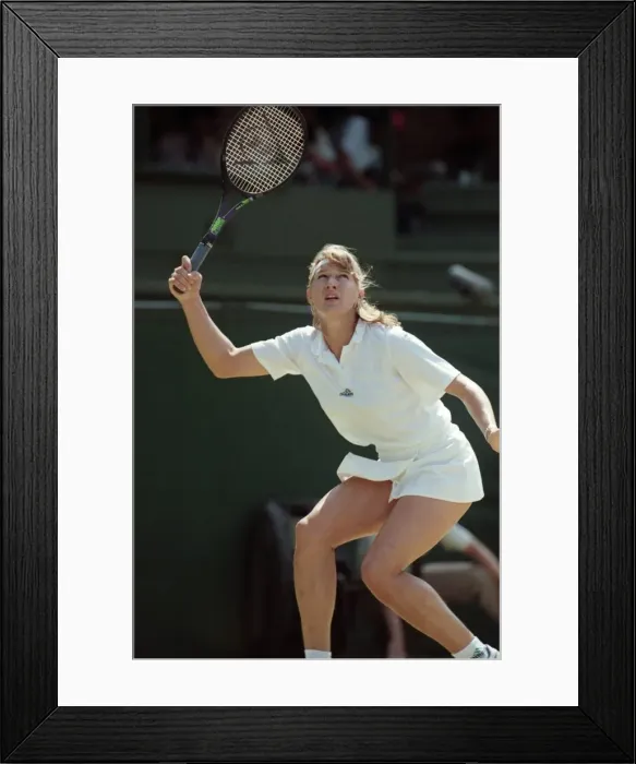 Framed Print : Wimbledon Ladies Final + Royal. Steffi Graf v. Gabriella Sabatini. July 1991 91-4293-083 Framed Print : Wimbledon Ladies Final + Royal. Steffi Graf v. Gabriella Sabatini. July 1991 91-4293-083