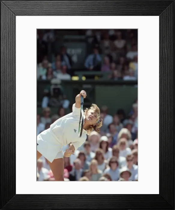 Framed Print : Wimbledon Ladies Final + Royal. Steffi Graf v. Gabriella Sabatini. July 1991 91-4293-061 Framed Print : Wimbledon Ladies Final + Royal. Steffi Graf v. Gabriella Sabatini. July 1991 91-4293-061