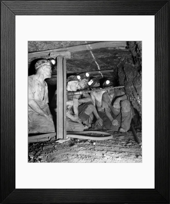 Framed Print : Coalminers drilling in the pits. September 1952 C4567 Framed Print : Coalminers drilling in the pits. September 1952 C4567