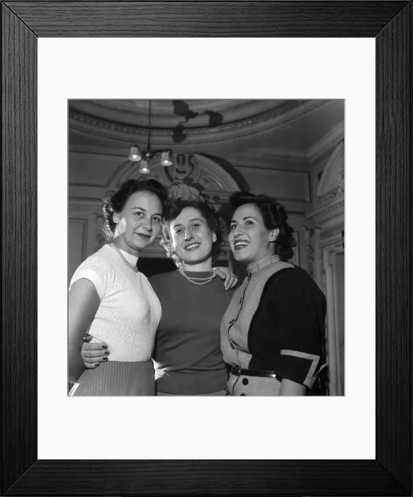 Framed Print : Touching Their Toes. Italian Opera Singers. September 1952 C4460 Framed Print : Touching Their Toes. Italian Opera Singers. September 1952 C4460
