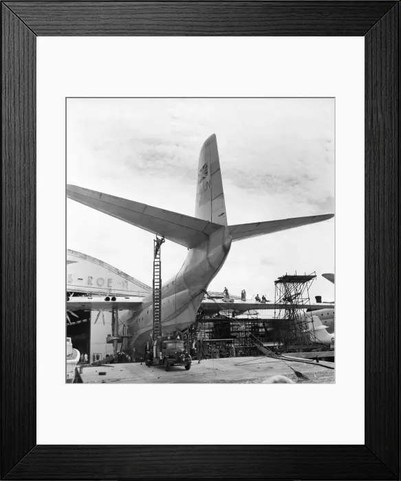 Framed Print : Princess Flying-Boat on the slipway of Saunders Roe, Cowes