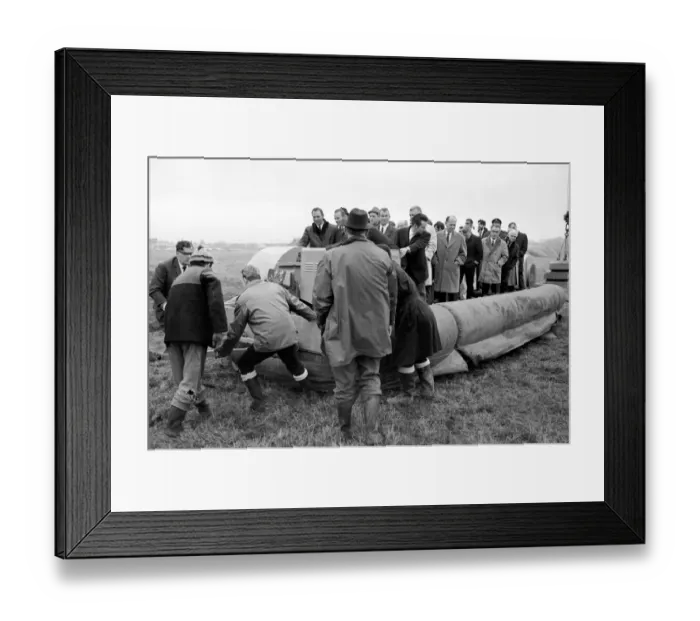 Framed Print : A hoverplatform was demonstrated at Heathrow, as a possible means of moving disabled Framed Print : A hoverplatform was demonstrated at Heathrow, as a possible means of moving disabled