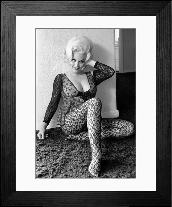 Framed Print : Actress Liz Renay poses for pictures wearing underwear. November 1969 Z11089