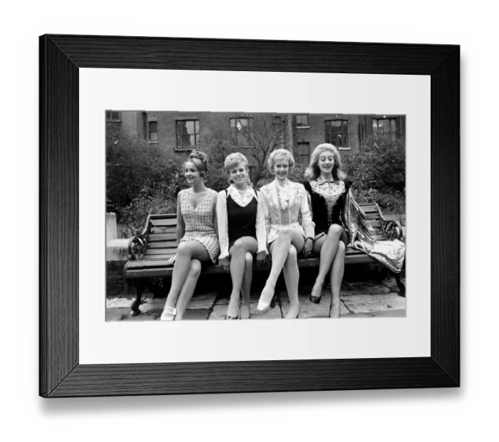 Framed Print : Woman: On parade in London were eight of the loveliest legs in pantomime belonging to