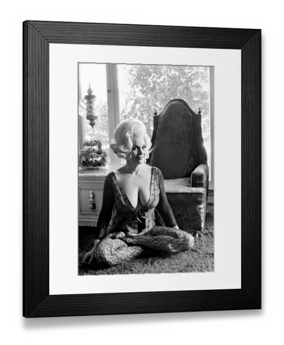 Framed Print : Actress Liz Renay poses for pictures wearing underwear. November 1969 Z11089-011