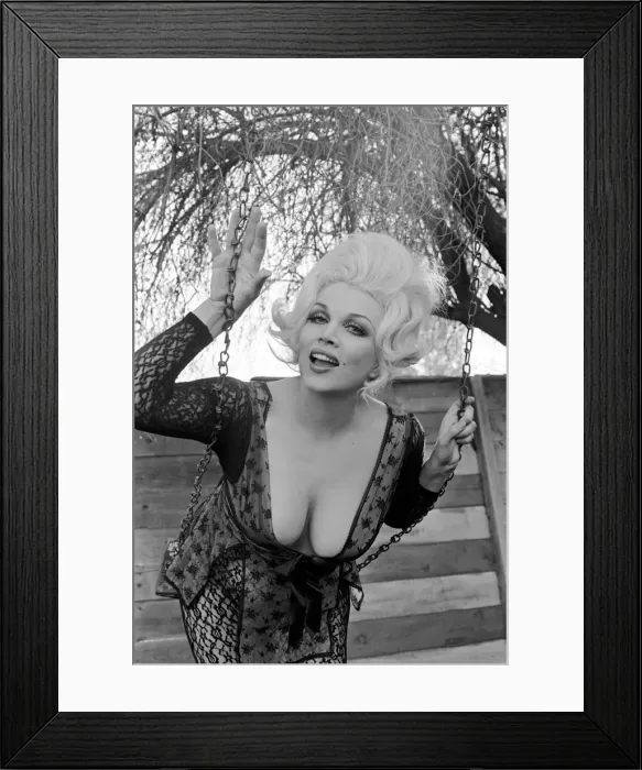 Framed Print : Actress Liz Renay poses for pictures wearing underwear. November 1969 Z11089-007