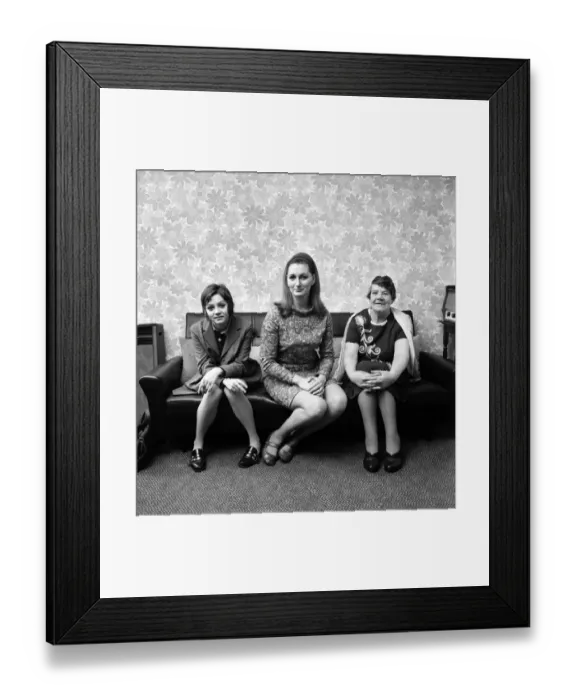 Framed Print : British family feature: Three generations, grandmother, mother and daughter Framed Print : British family feature: Three generations, grandmother, mother and daughter